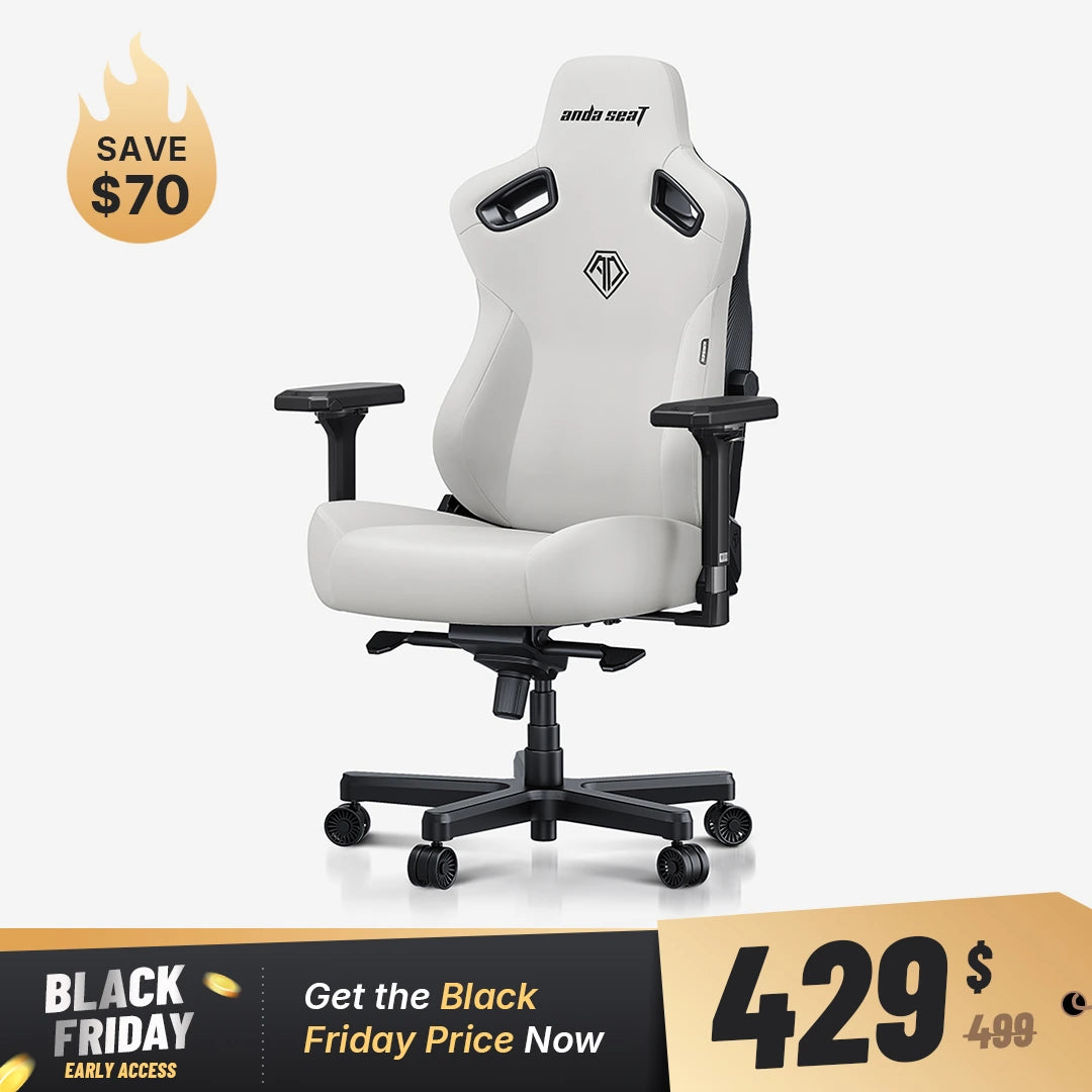AndaSeat Cloudy White Kaiser 3 Series Ergonomic Gaming Chair