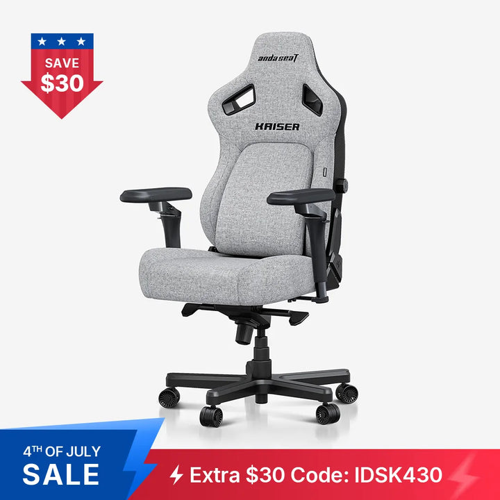 AndaSeat Ash Gray Kaiser 4 6D Armrest Gaming Chair – AndaSeat Official