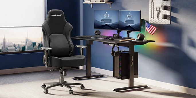 Phantom 4 Gaming Chair and Xtreme Standing Desk Bundle