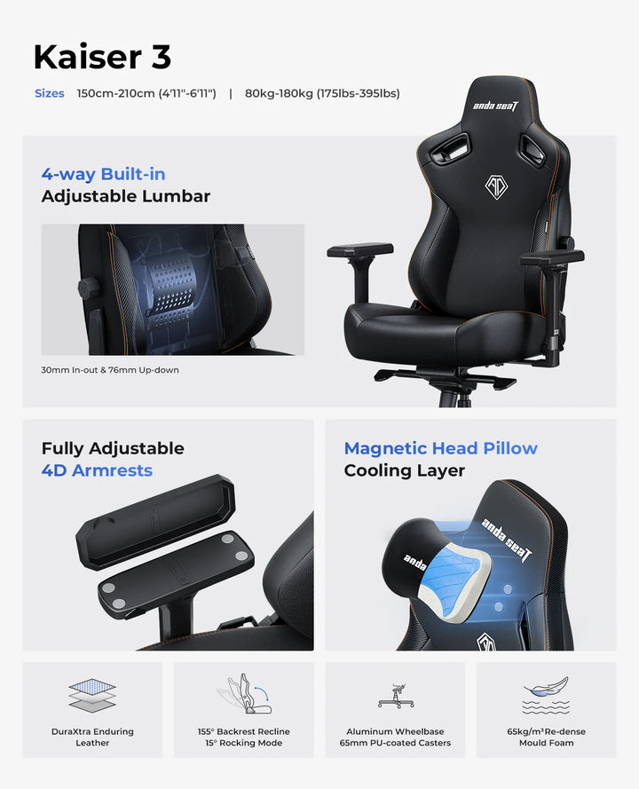 In-Stock AndaSeat Kaiser Gaming Chairs – Kaiser 3 and Kaiser 4