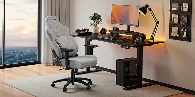 Phantom 4 Gaming Chair and Xtreme Standing Desk Bundle