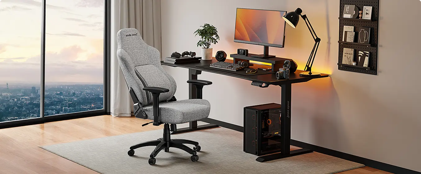 Phantom 4 Gaming Chair and Xtreme Standing Desk Bundle