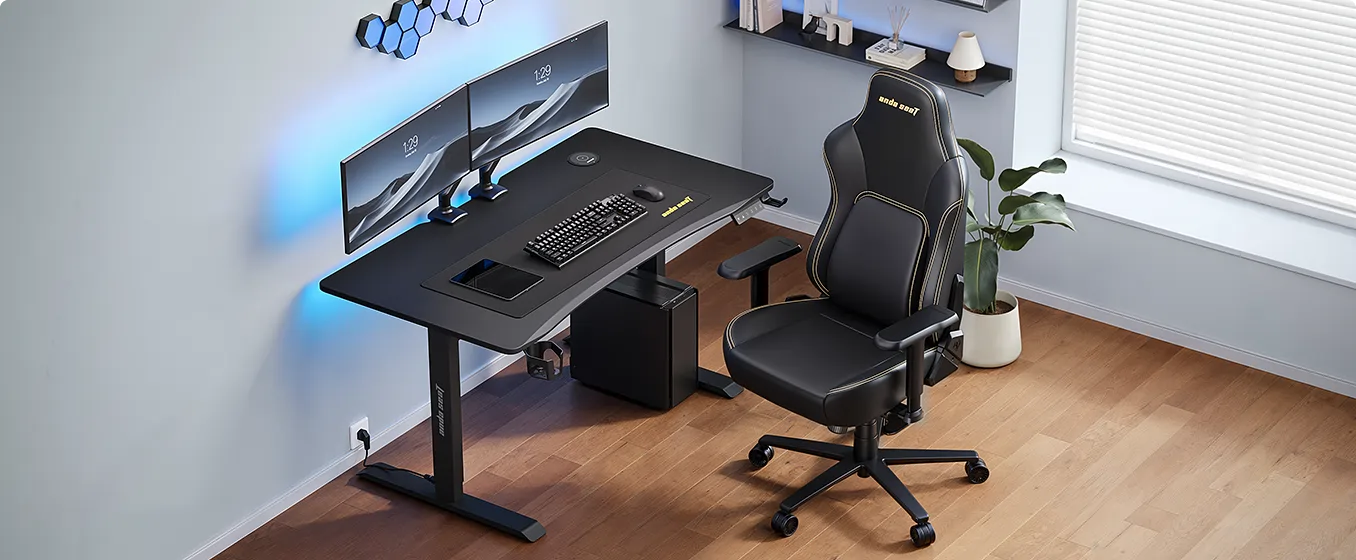 Phantom 4 Gaming Chair and Xtreme Standing Desk Bundle