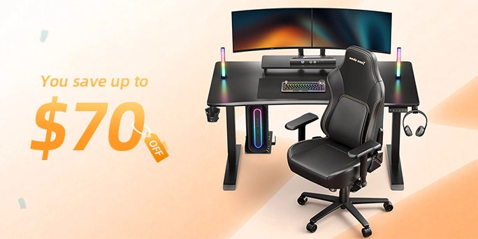 Phantom 4 Gaming Chair and Xtreme Standing Desk Bundle