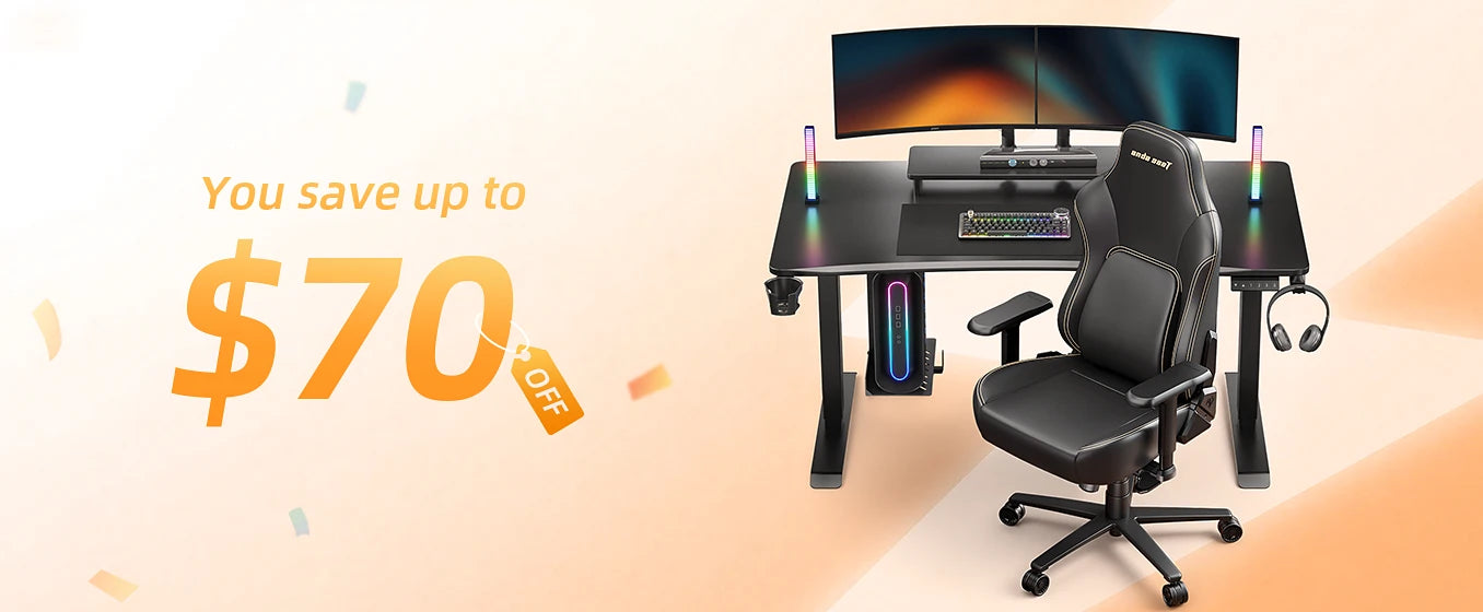 Phantom 4 Gaming Chair and Xtreme Standing Desk Bundle