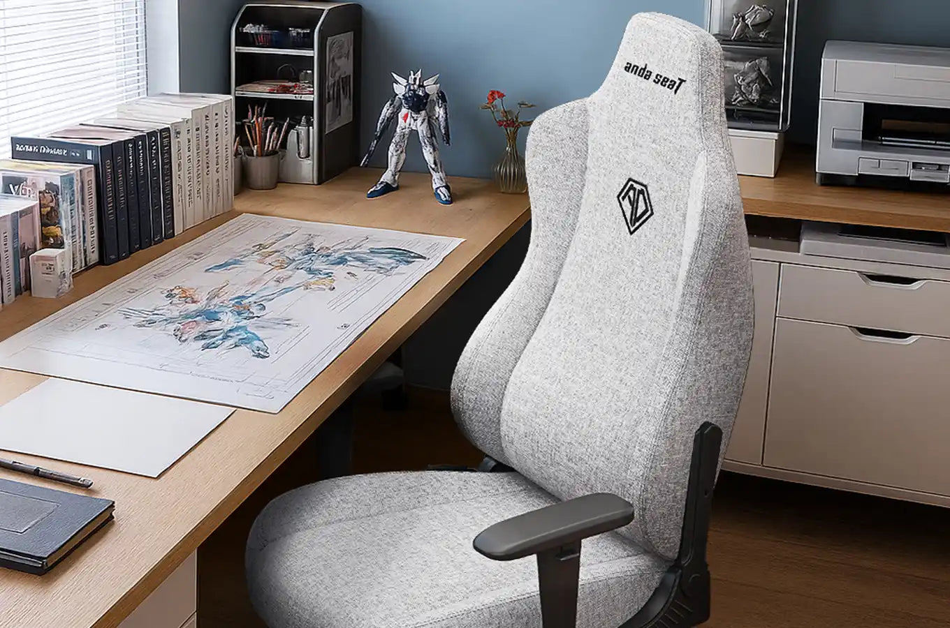 budget-friendly ergonomic office gaming chair setup for study/work