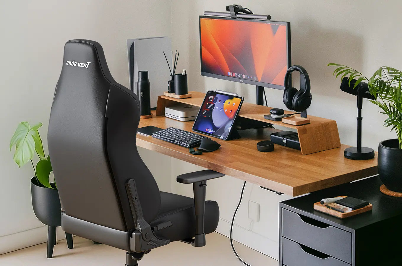 budget-friendly ergonomic office gaming chair setup for study/work