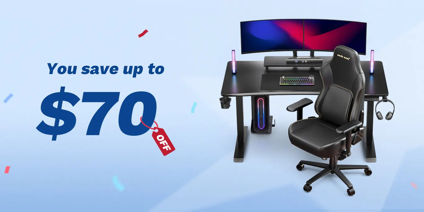 Phantom 4 Gaming Chair and Xtreme Standing Desk Bundle