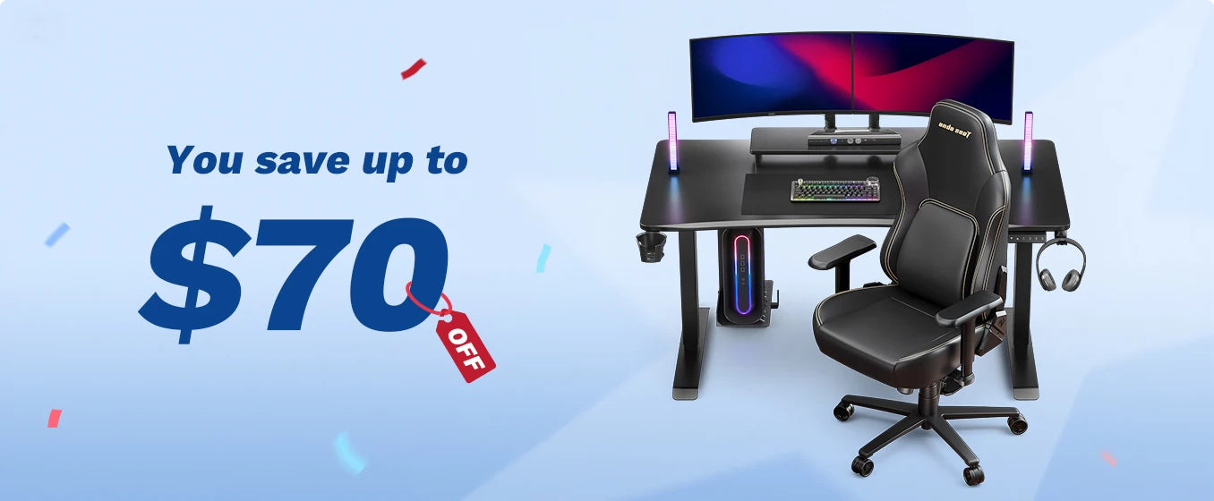 Phantom 4 Gaming Chair and Xtreme Standing Desk Bundle